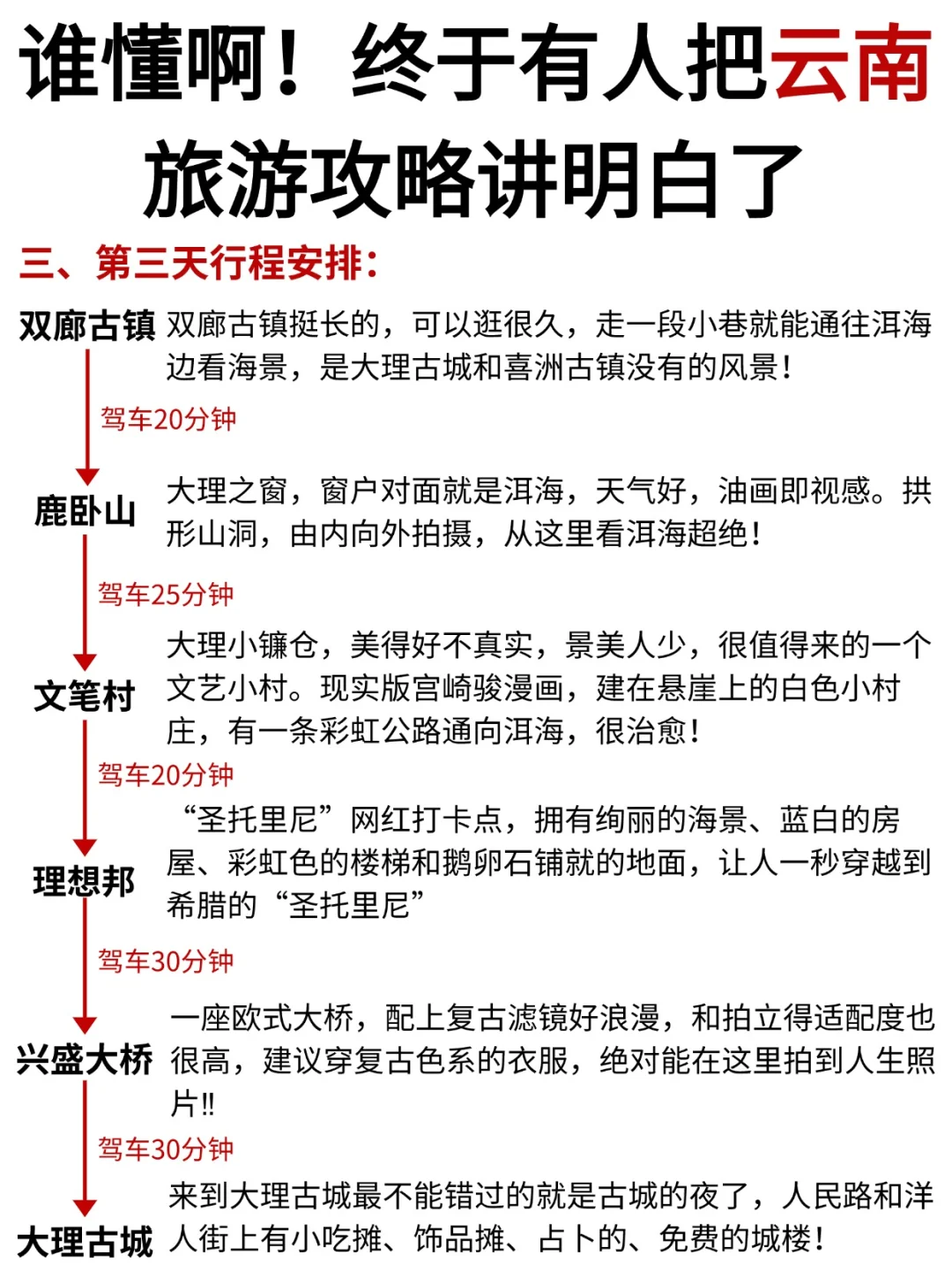 云南旅游攻略｜云南5天4晚行程，来的姐妹👭码