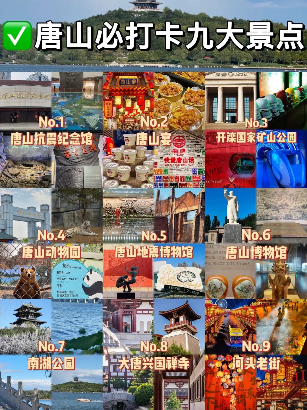 唐山必打卡九大景点，旅行前必看❗❗