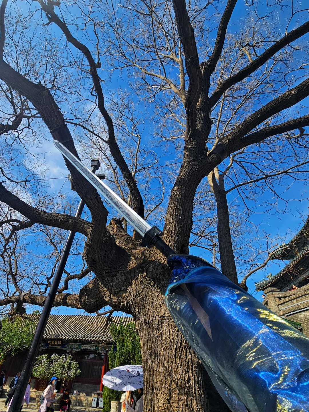 💙邯郸｜身着蓝色战国袍，日照邯都碧宇遥