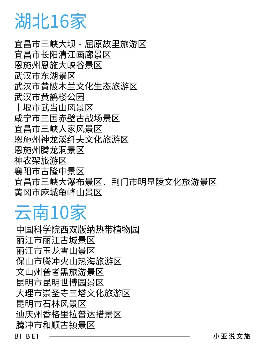 五一出游|全国5A级旅游景区名单