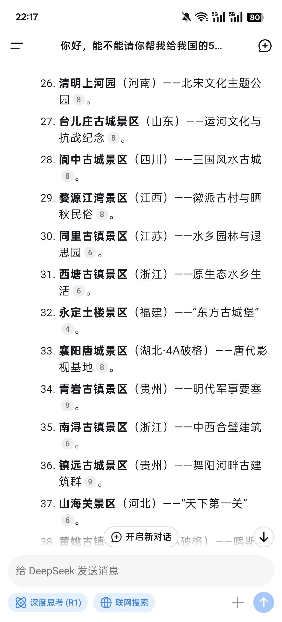 最科学的deepseek国内5A景区分档？你认可吗