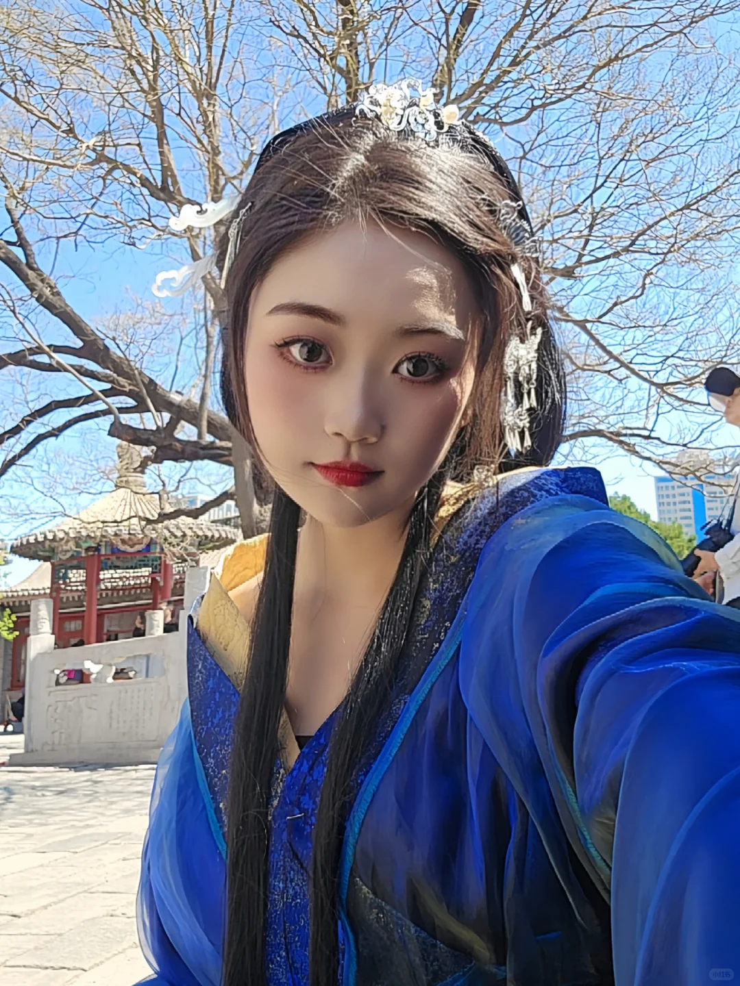 💙邯郸｜身着蓝色战国袍，日照邯都碧宇遥