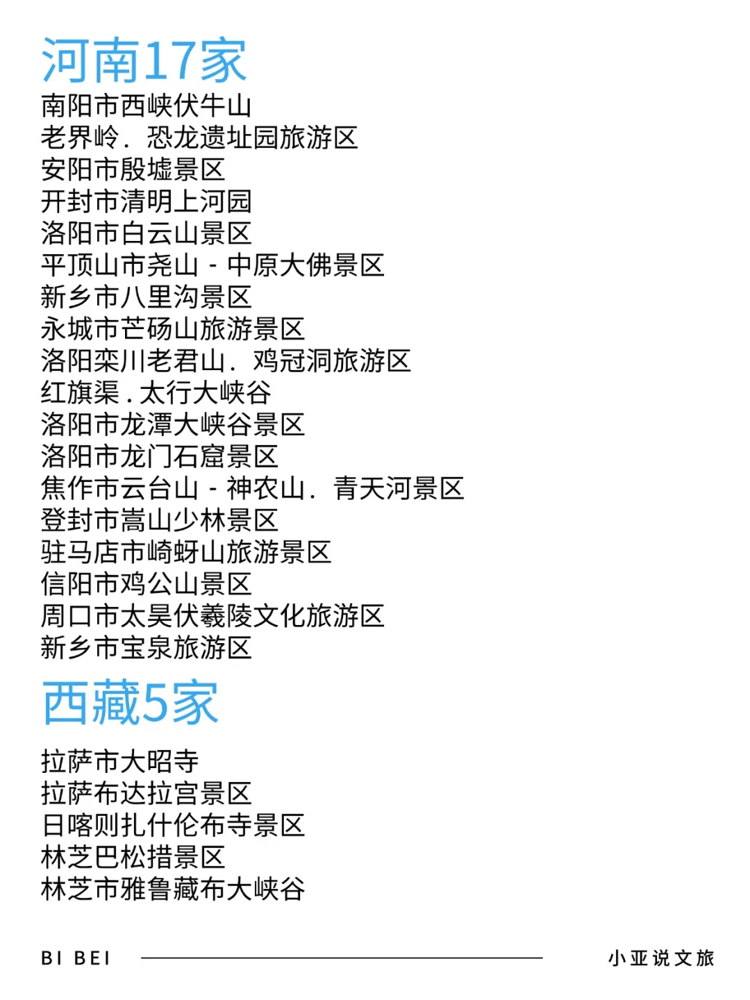 五一出游|全国5A级旅游景区名单