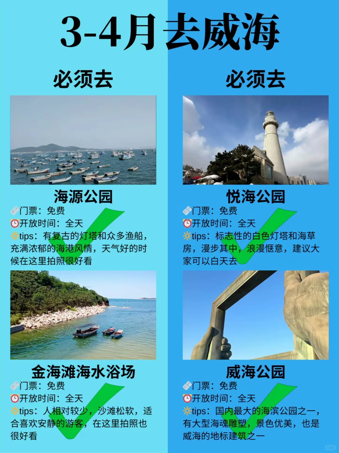 去了N+1次威海总结出来的必去景点
