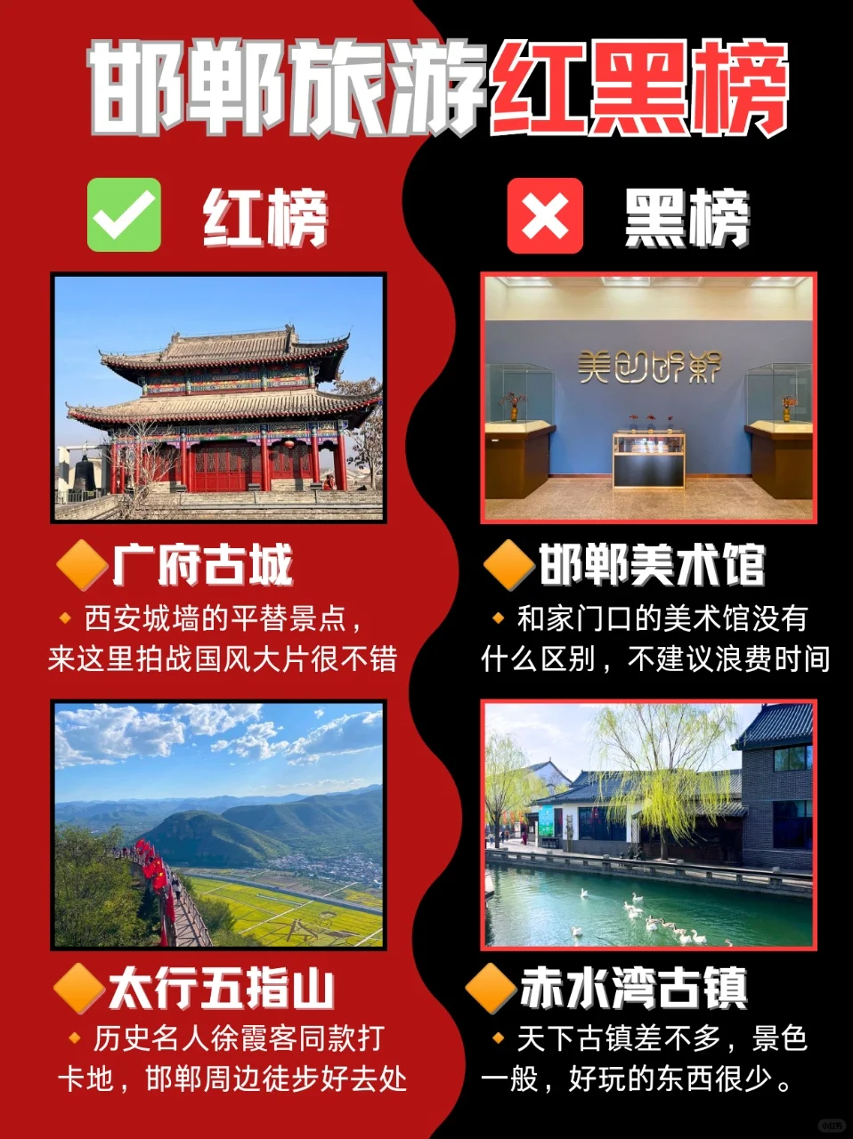 五一来邯郸📍景点打卡红榜🆚黑榜~