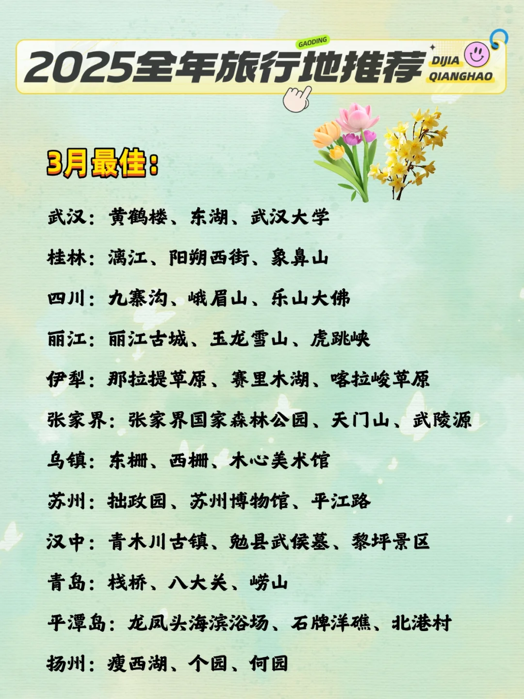 超全整理！2025全年旅游目的地清单