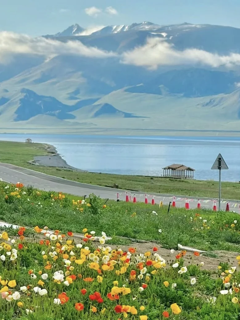 赛里木湖！一眼就被这变幻蓝调勾了魂‼️