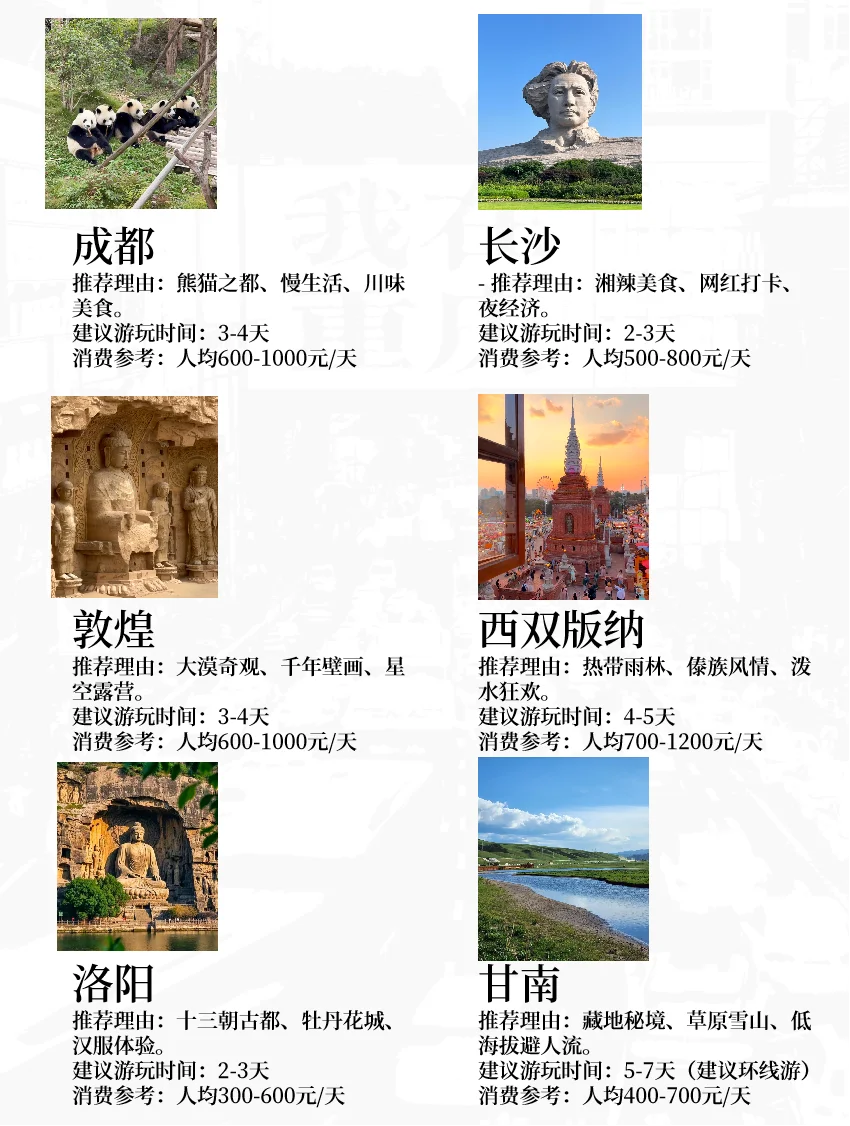 五一假期国内旅游城市推荐