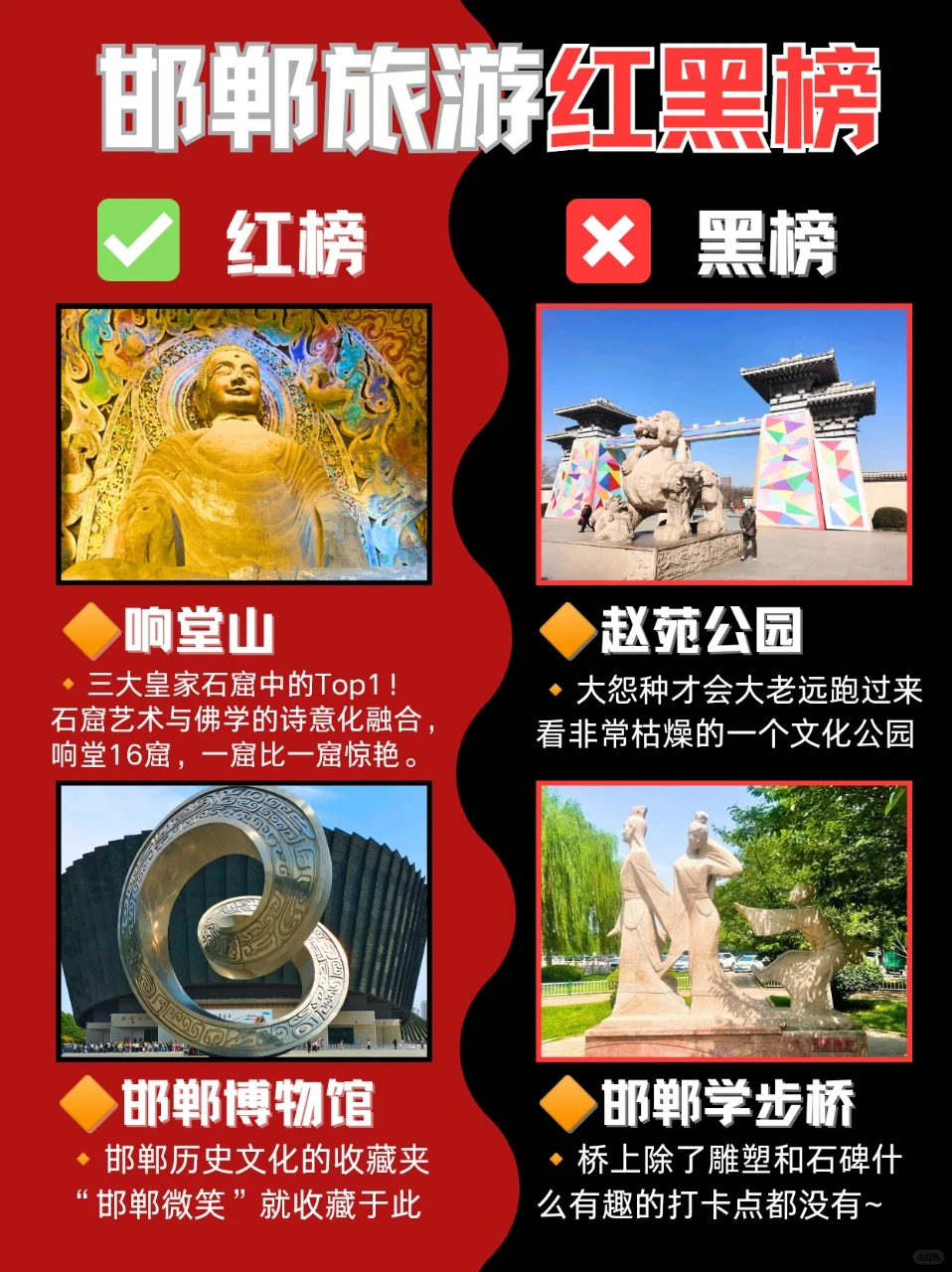 五一来邯郸📍景点打卡红榜🆚黑榜~