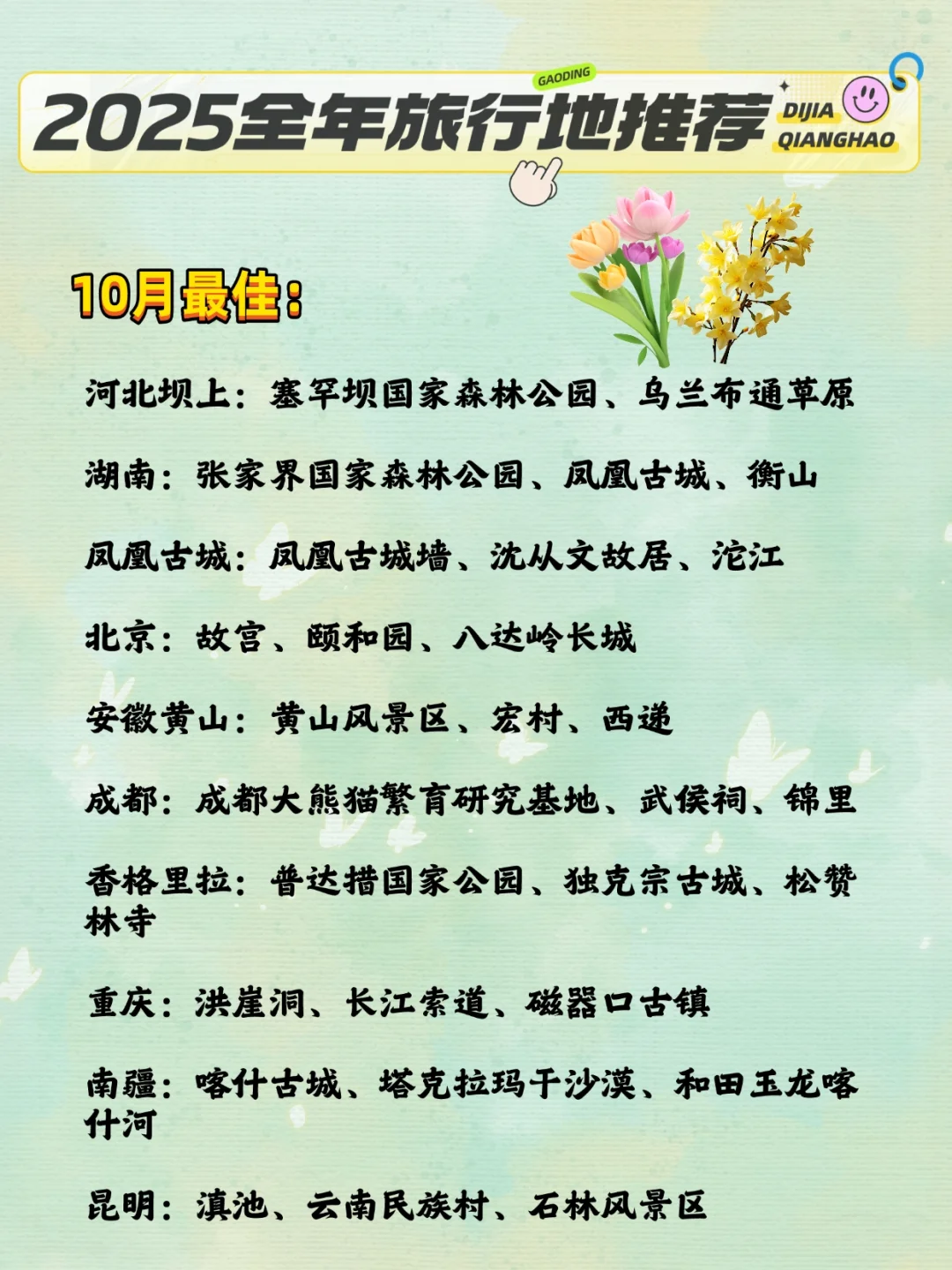 超全整理！2025全年旅游目的地清单