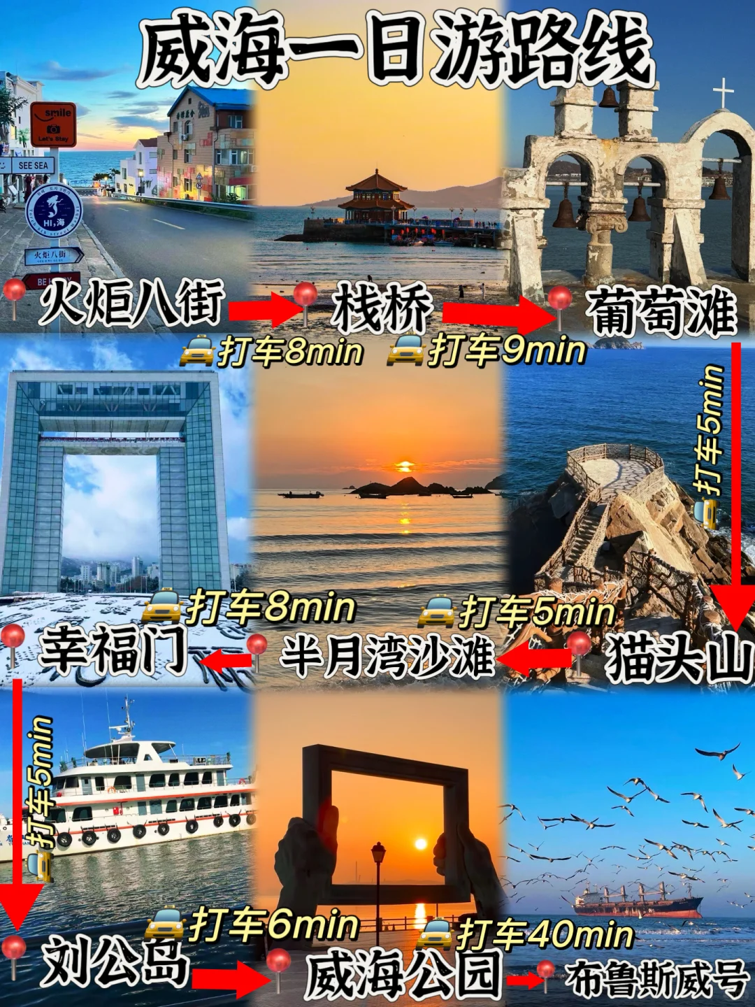 03女大📍威海/一日游不走回头路线攻略❗️