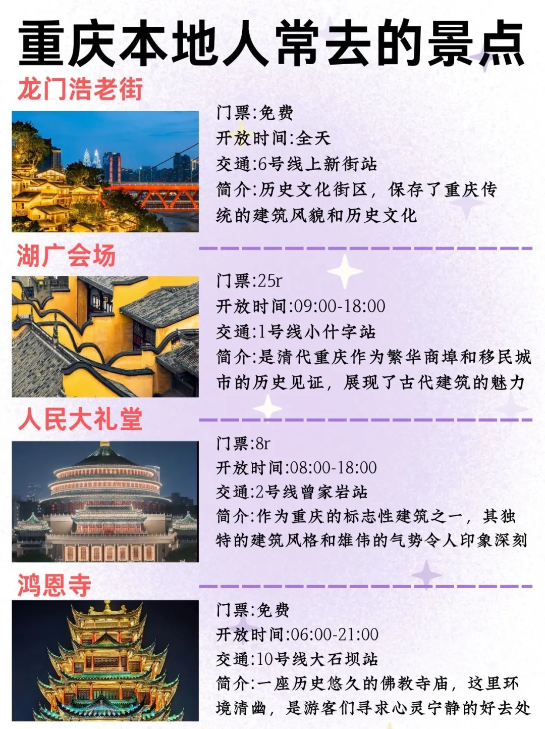 重庆本地人常去的景点✅。