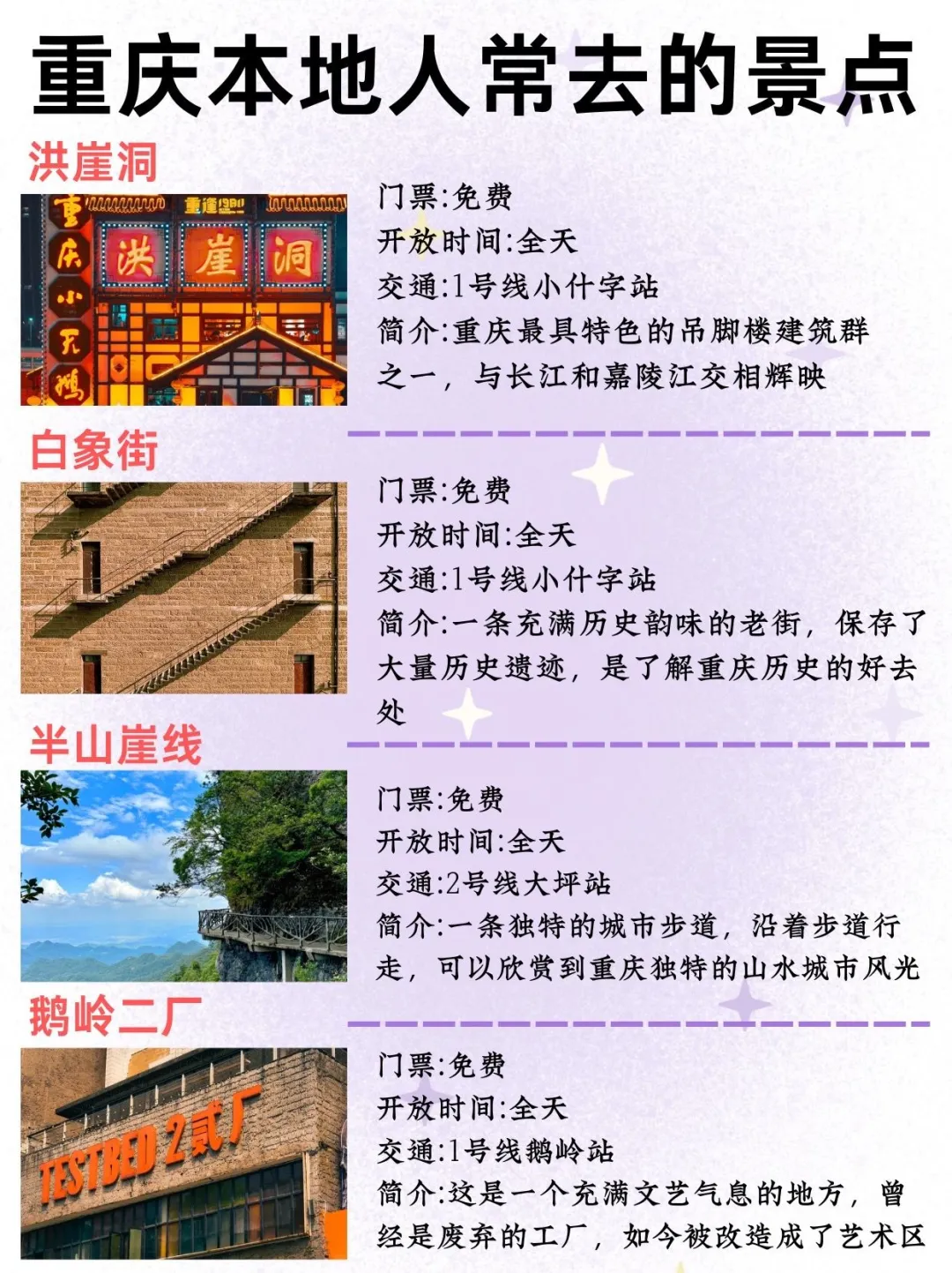 重庆本地人常去的景点✅。