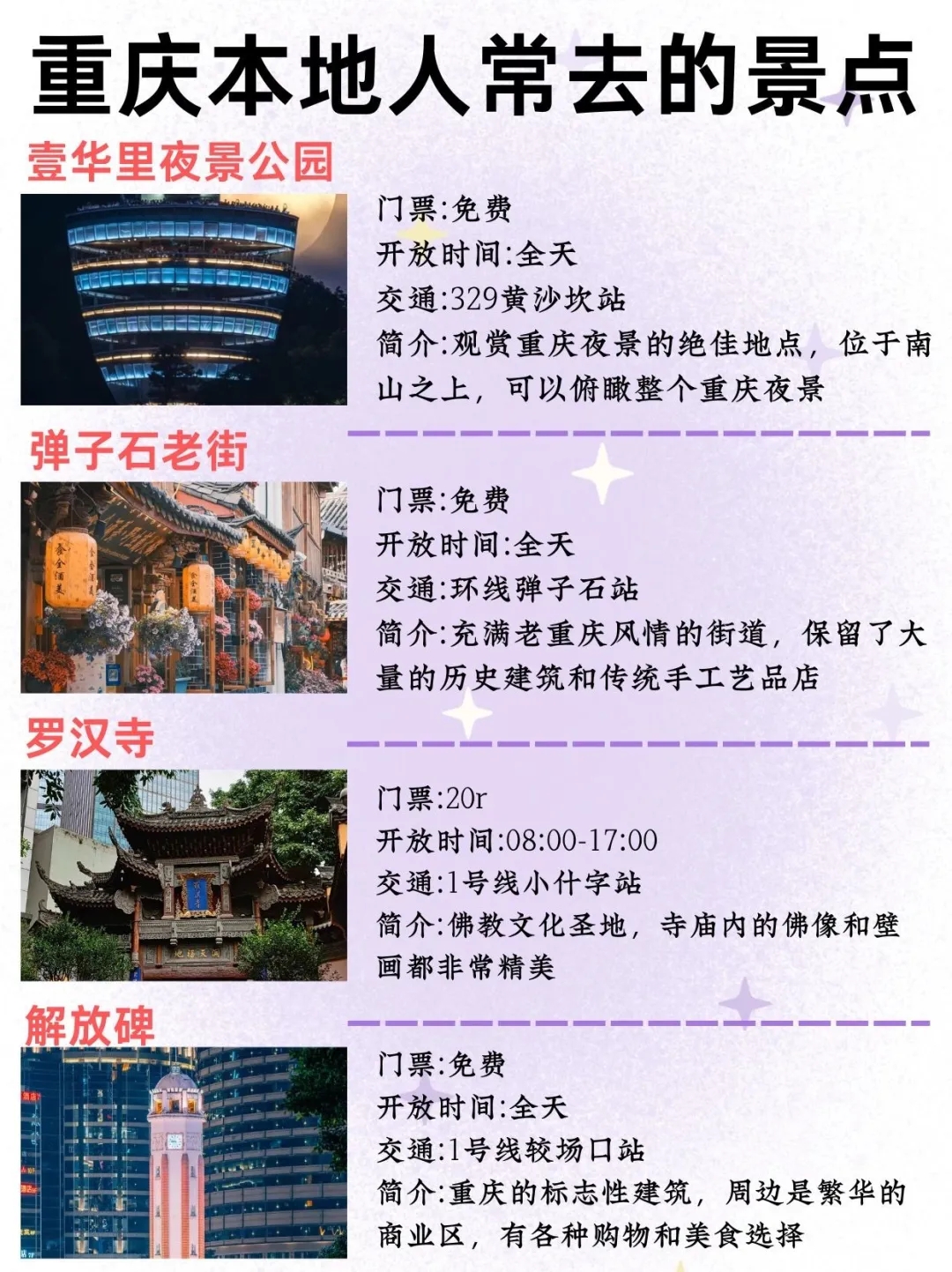 重庆本地人常去的景点✅。