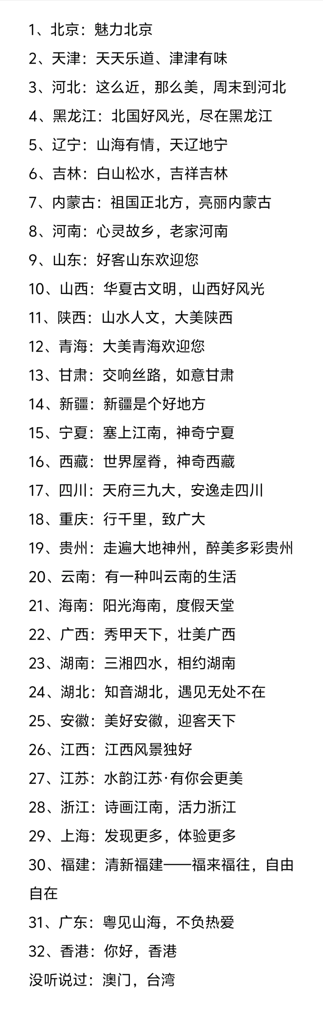 印象深刻的旅游宣传口号