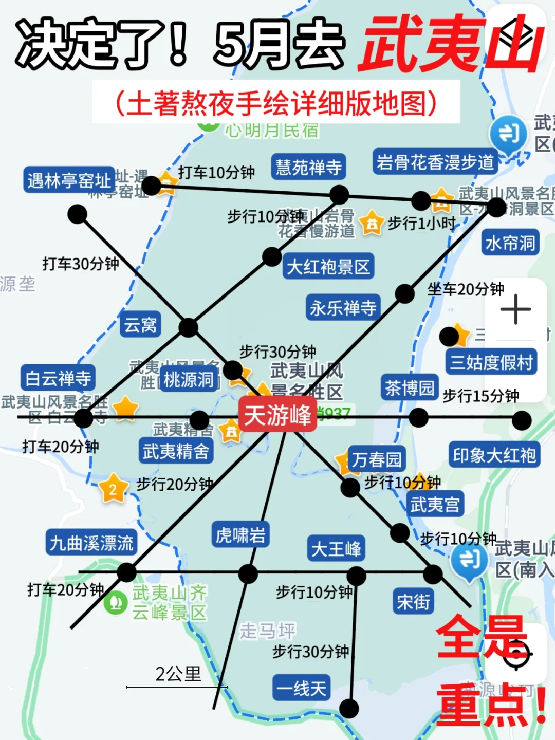 5月武夷山旅游地图攻略🗺一图秒懂👍