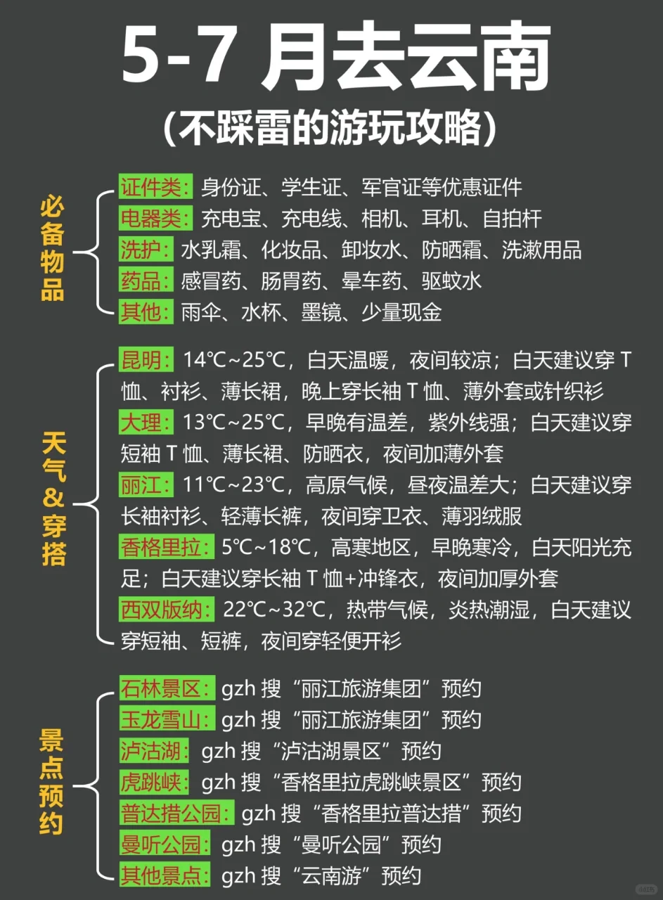 5-7月来云南旅游💥不踩雷的旅游攻略