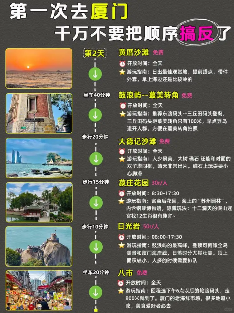 干货❗厦门懒人版3天2晚不绕路旅游攻略看这