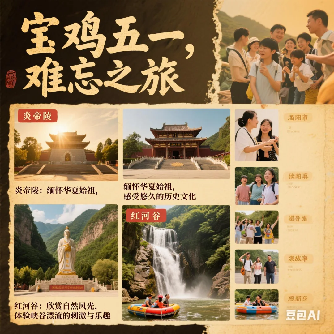 AI给出的宝鸡3日旅游攻略，供参考