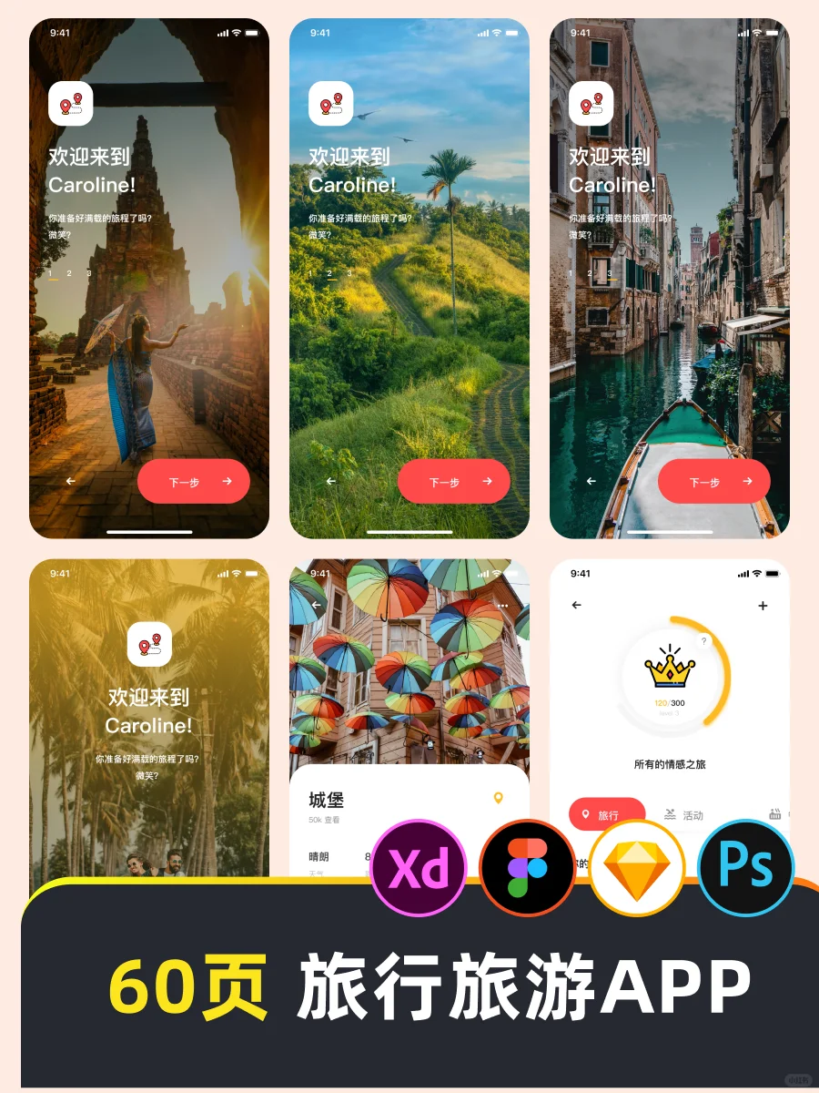 旅行爱好者必入！60 页旅游 APP 设计素材