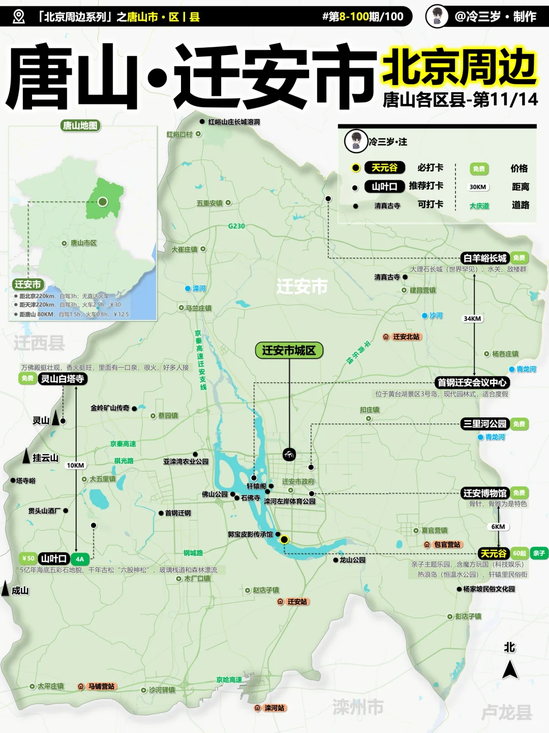 唐山市14个区县旅游攻略，有不少小众去处