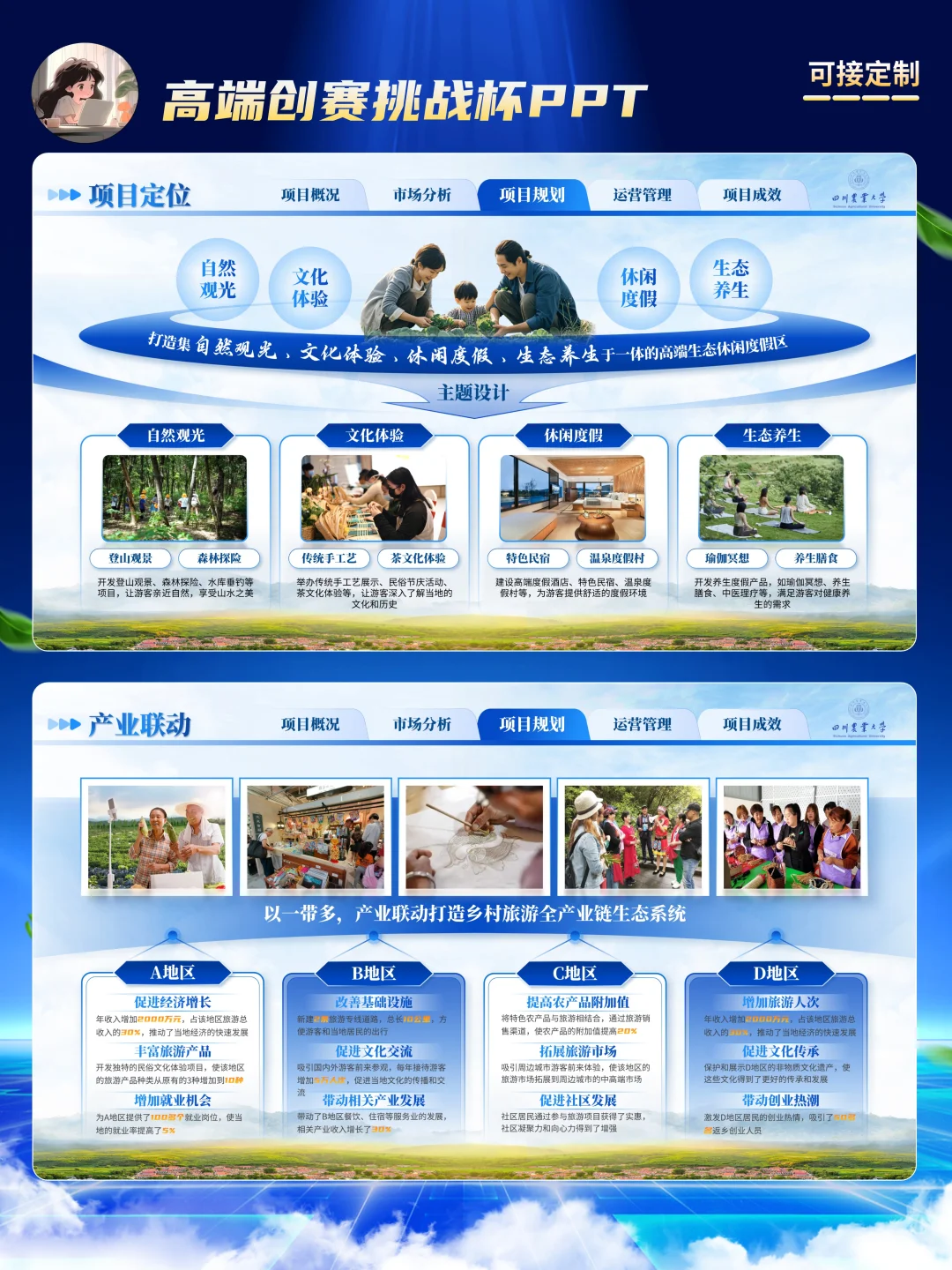 姐妹这套42页的乡村旅游乡村振兴ppt太值啦