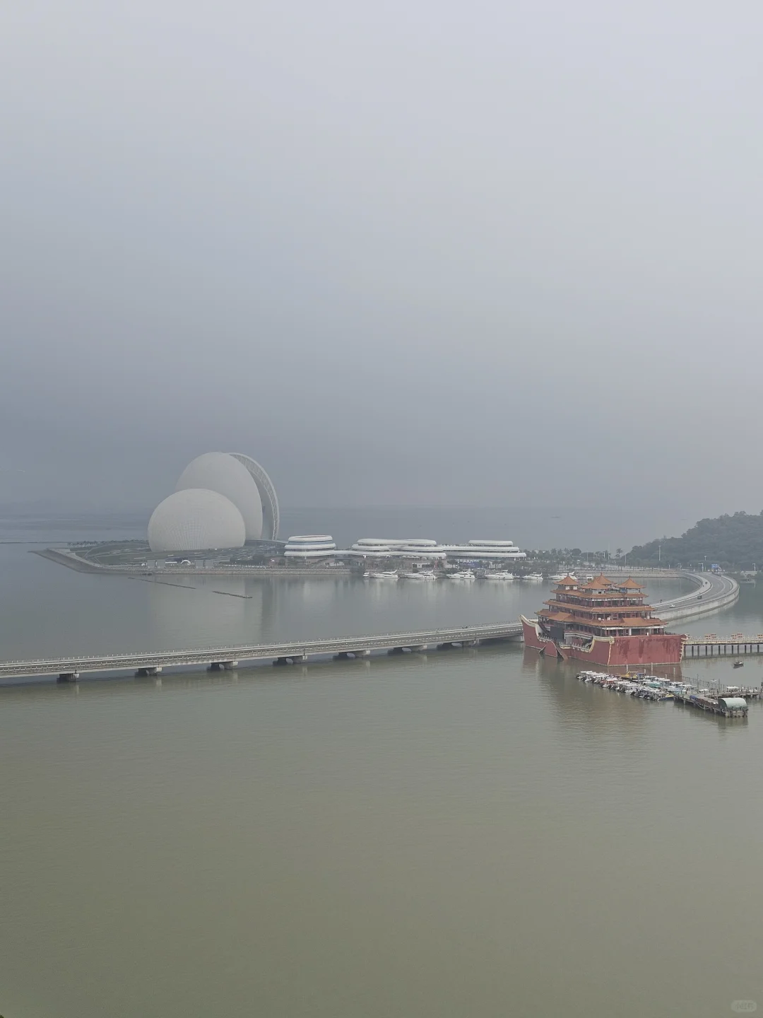 28日珠海景区早间阴天多云☁➕阵雨❌无日出