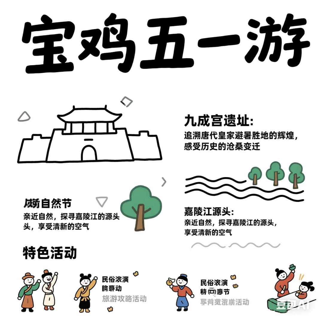 AI给出的宝鸡3日旅游攻略，供参考