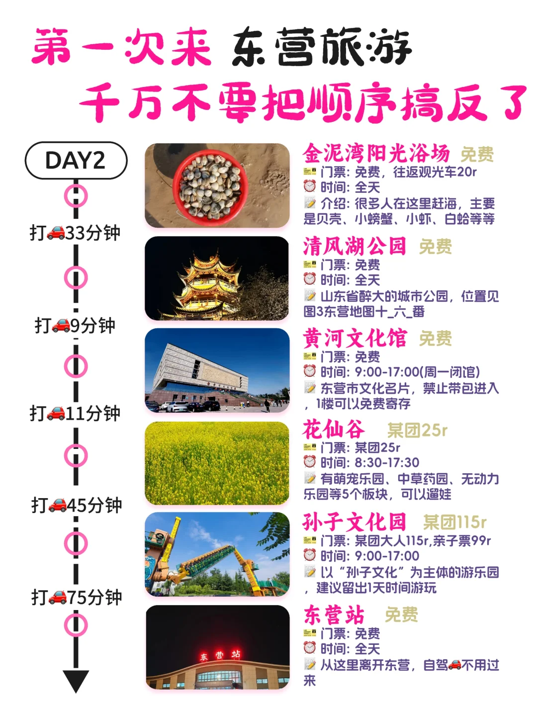 往返东营十几次，最喜欢的旅游路线💯•