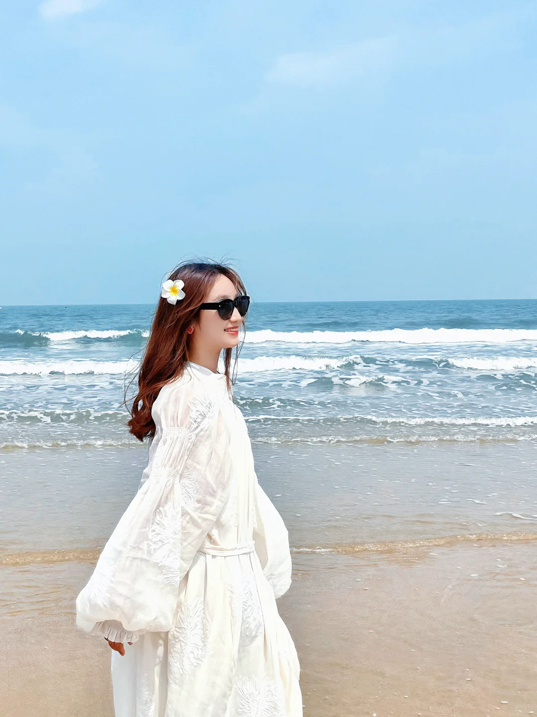 红泰迪和大海好配哦～🌅