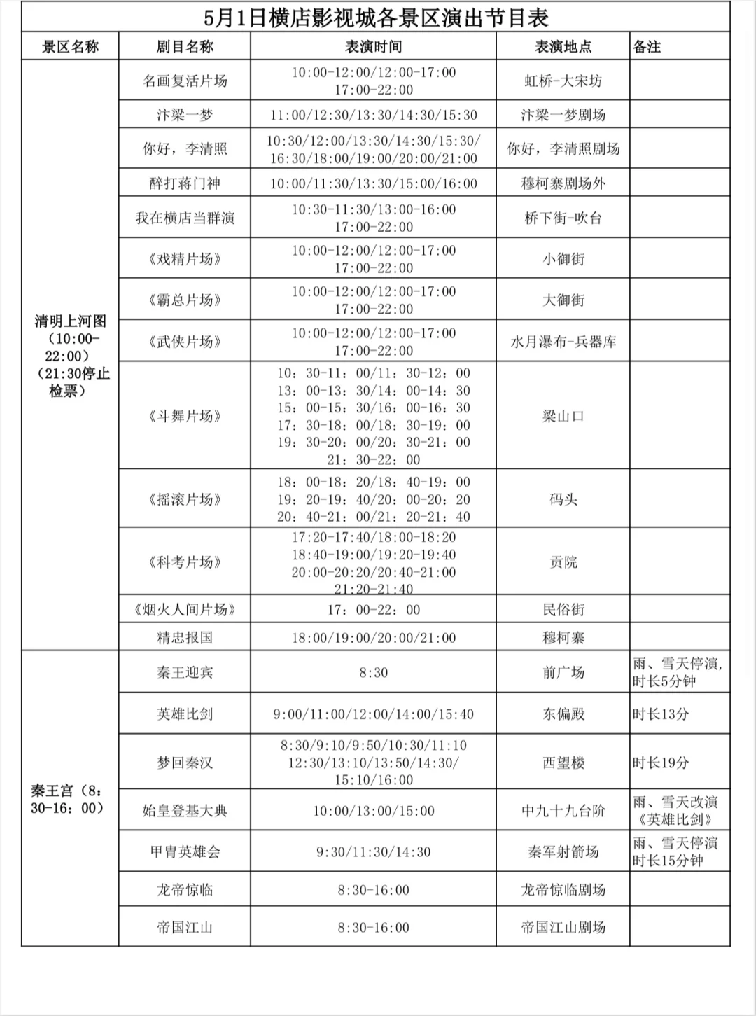 五🈷️1号横店景区节目时间