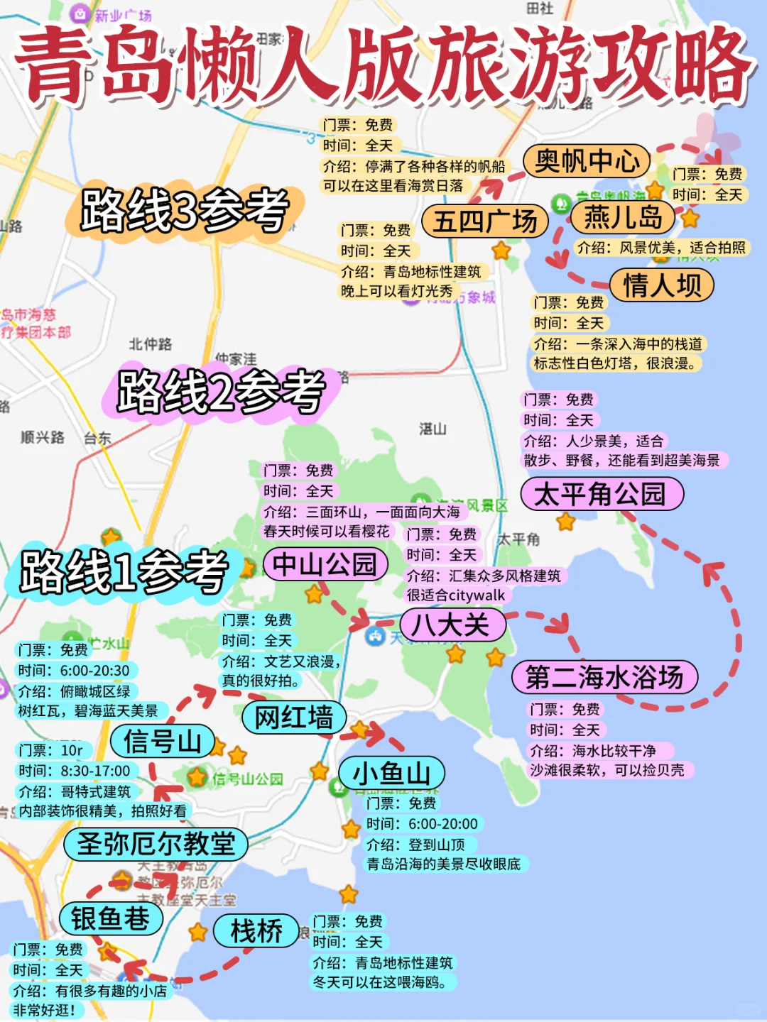 青岛懒人版旅游攻略做好啦💁主打省心省力