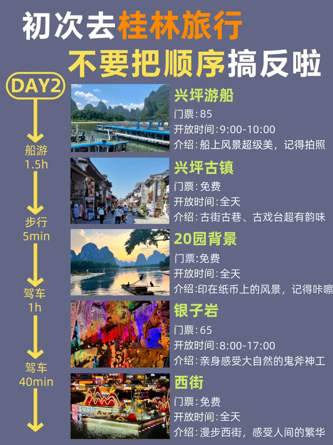 第一次去桂林的旅游攻略，还好提前刷到了
