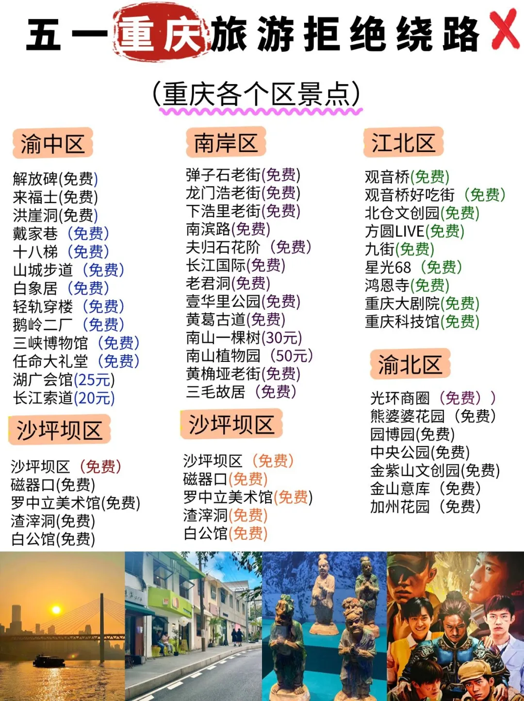 五一重庆不绕路攻略。