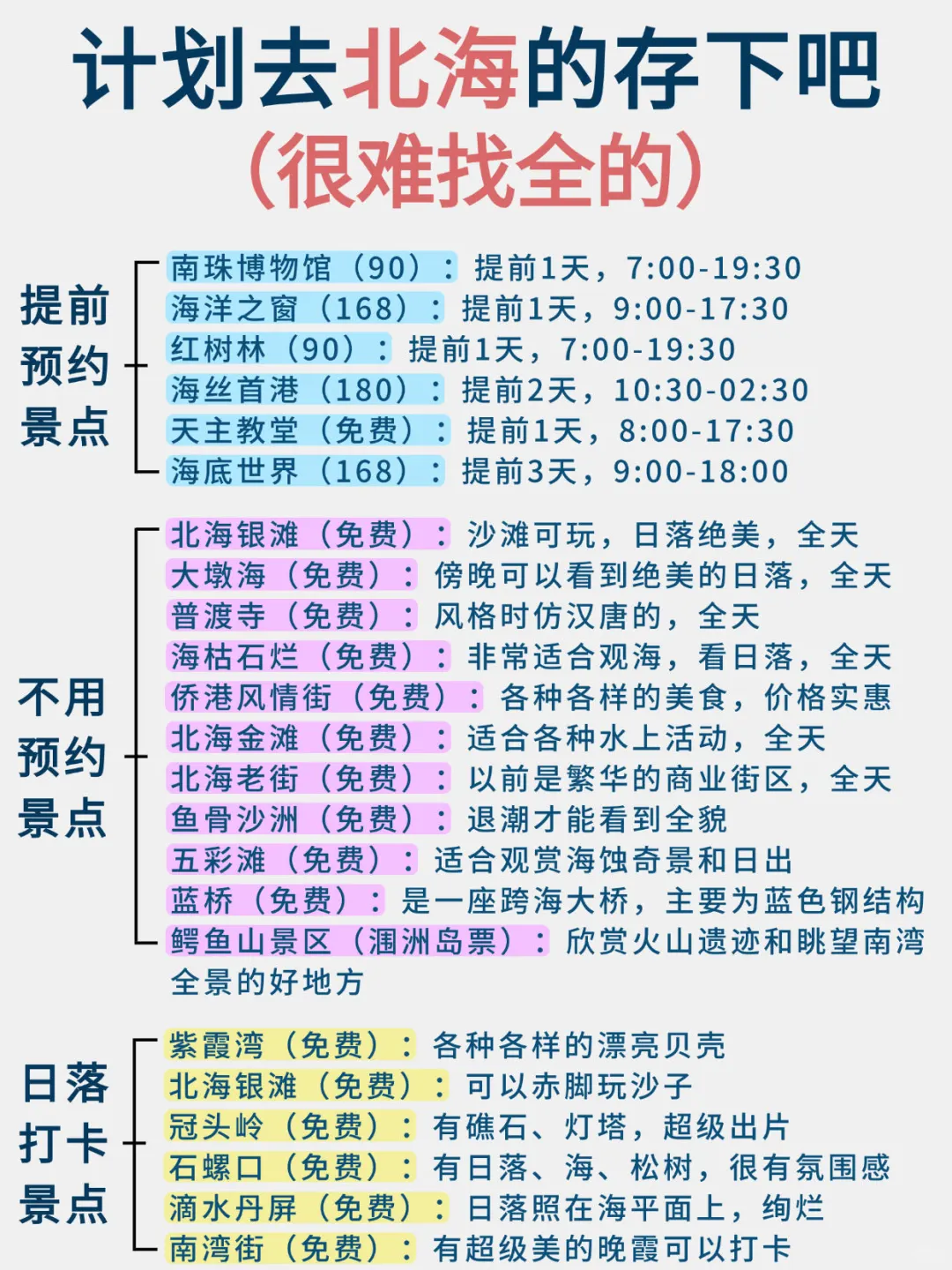 4-5🈷️要来北海旅游的姐妹👭，收好这份攻略