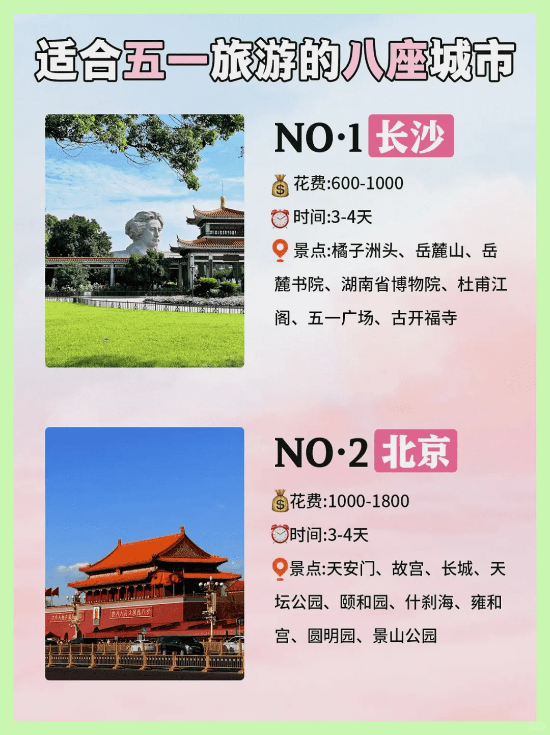 五一假期首选，盘点最值得玩的8座城市