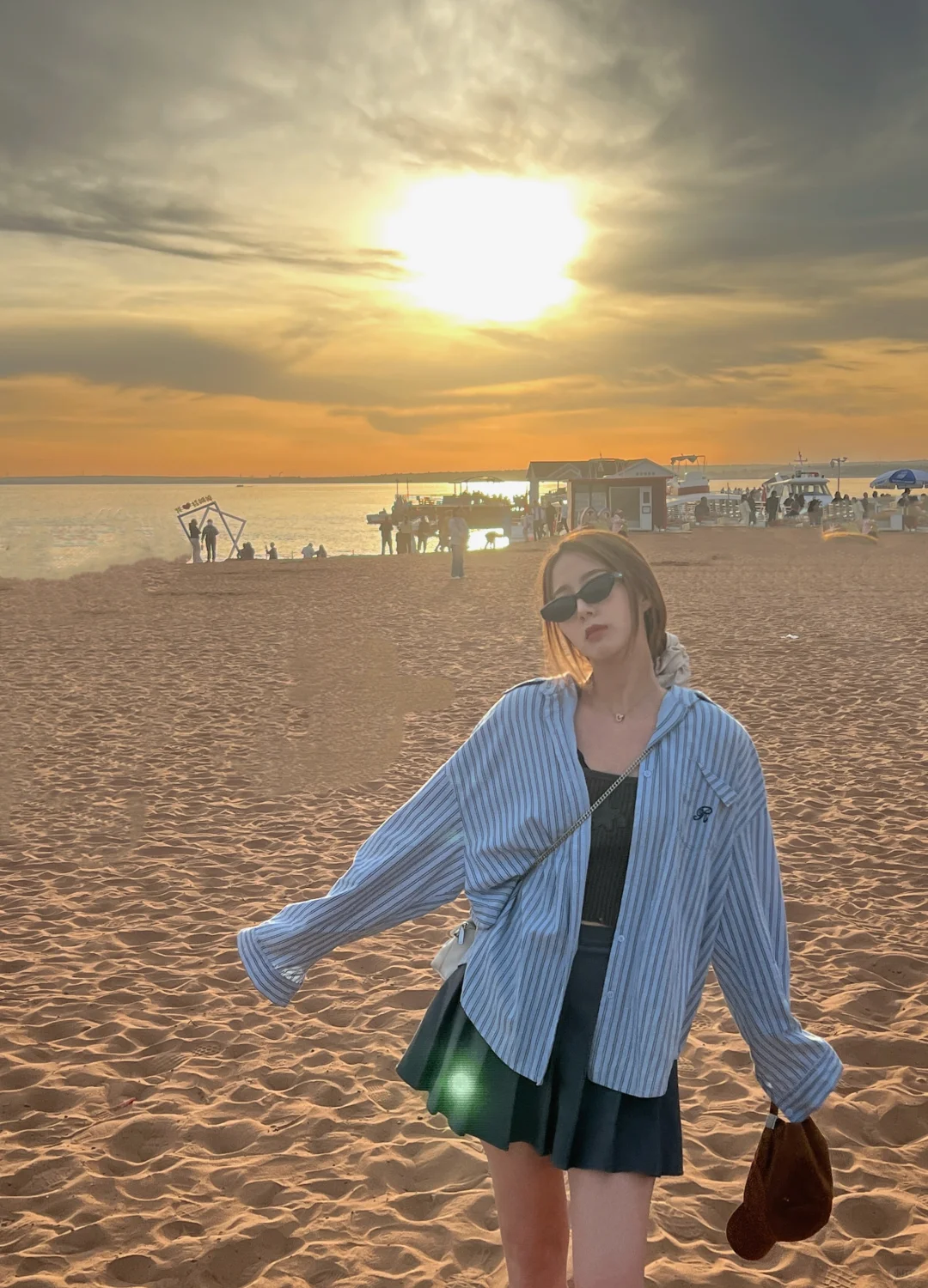 被夕阳治愈了海与晚风更配哦🌊