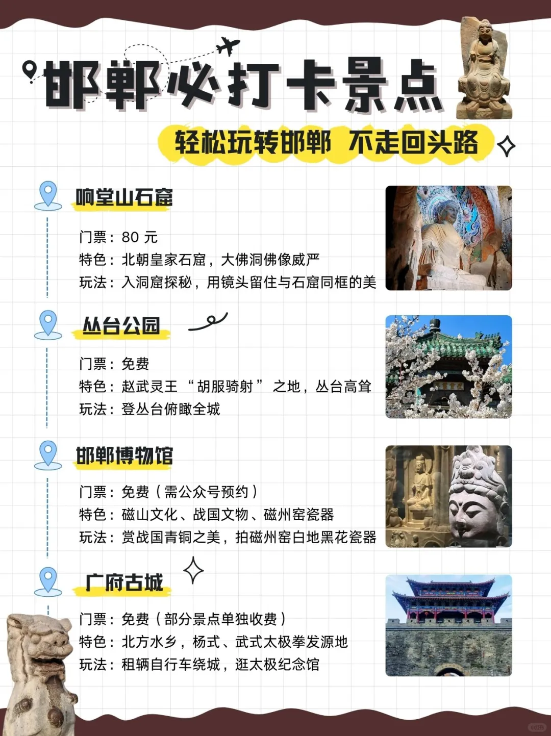 邯郸五一必冲！景点美食全攻略✨