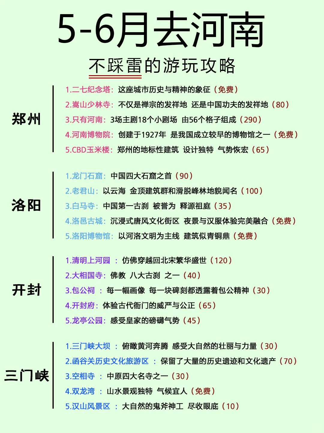 河南旅游｜5-6 月去河南避坑攻略