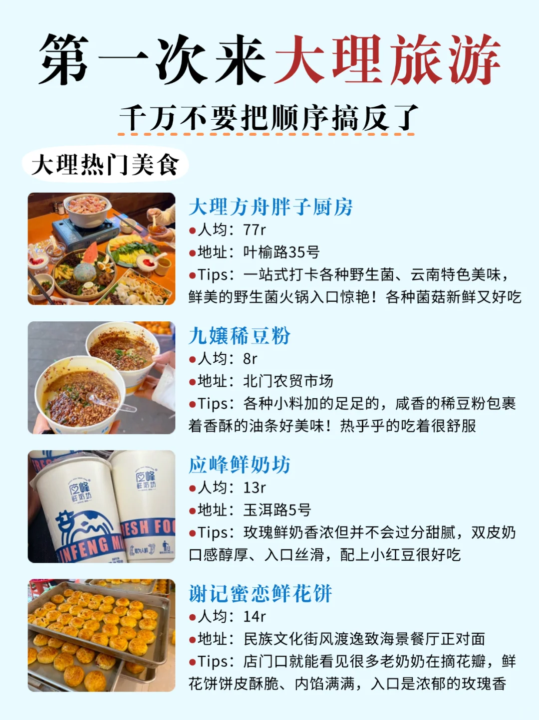 熬了个大夜😭大理旅游攻略给姐妹们备好了！