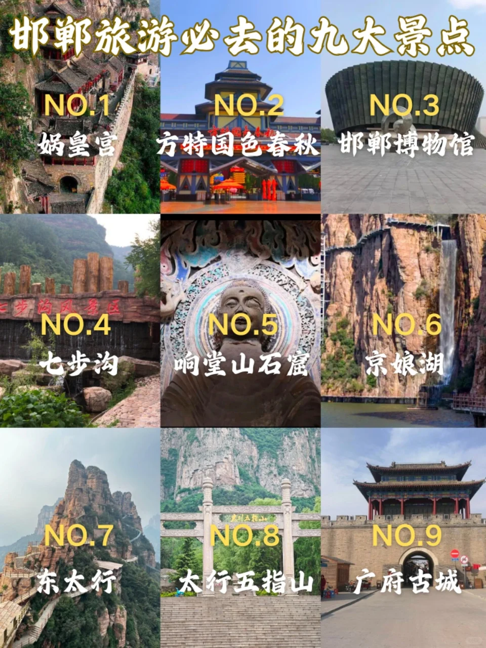 来邯郸，不来这九大景点相当于白来❌