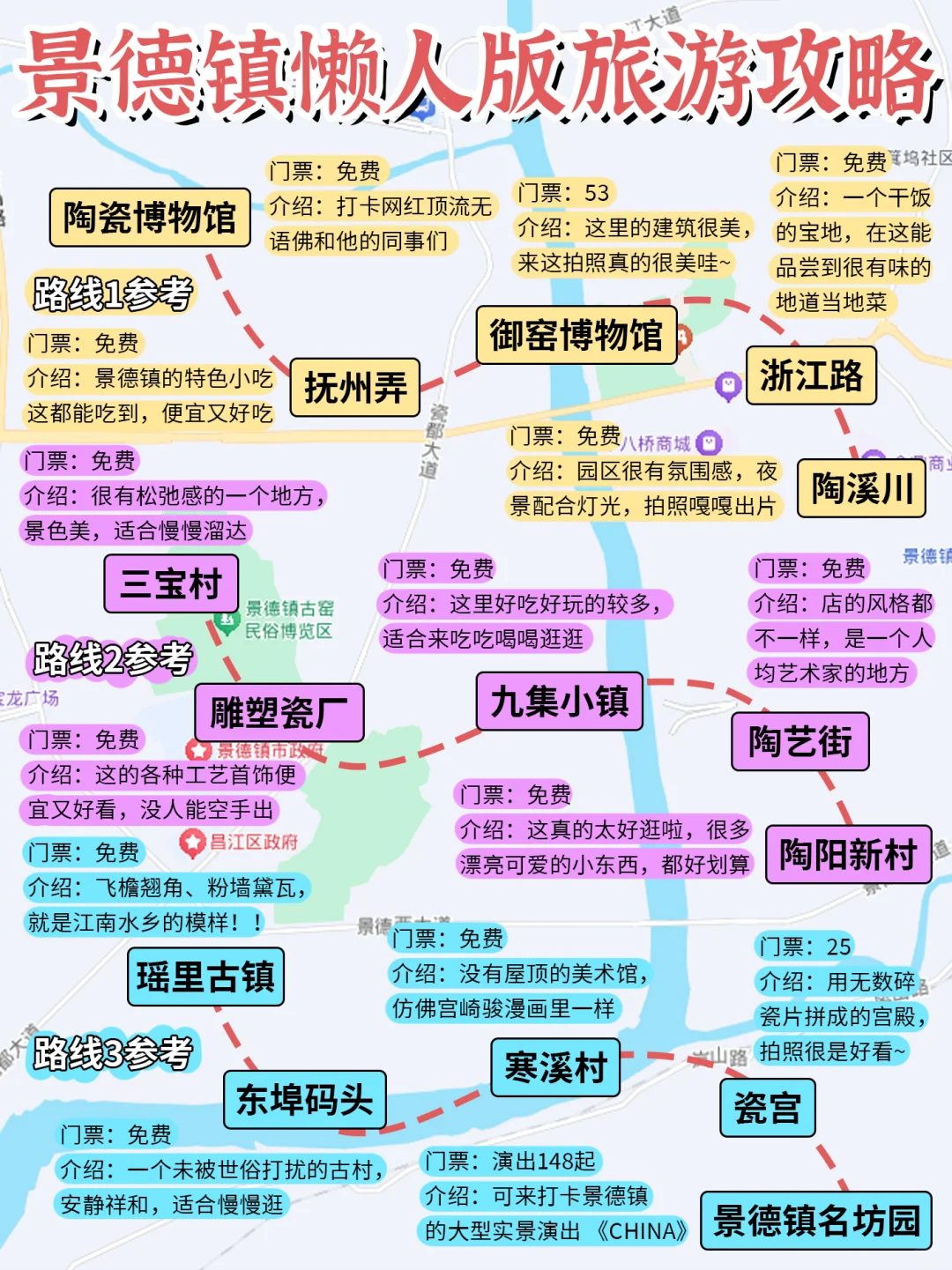 景德镇懒人版旅游攻略做好啦💁主打省心省力