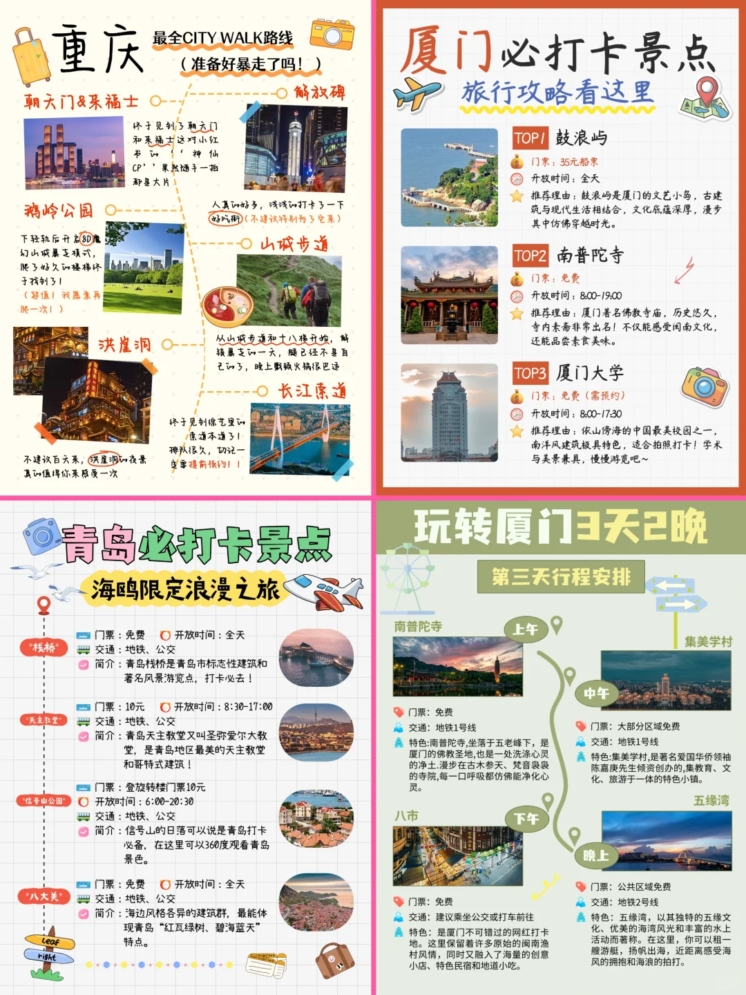 五一旅游攻略模板来了🔥可直接套用