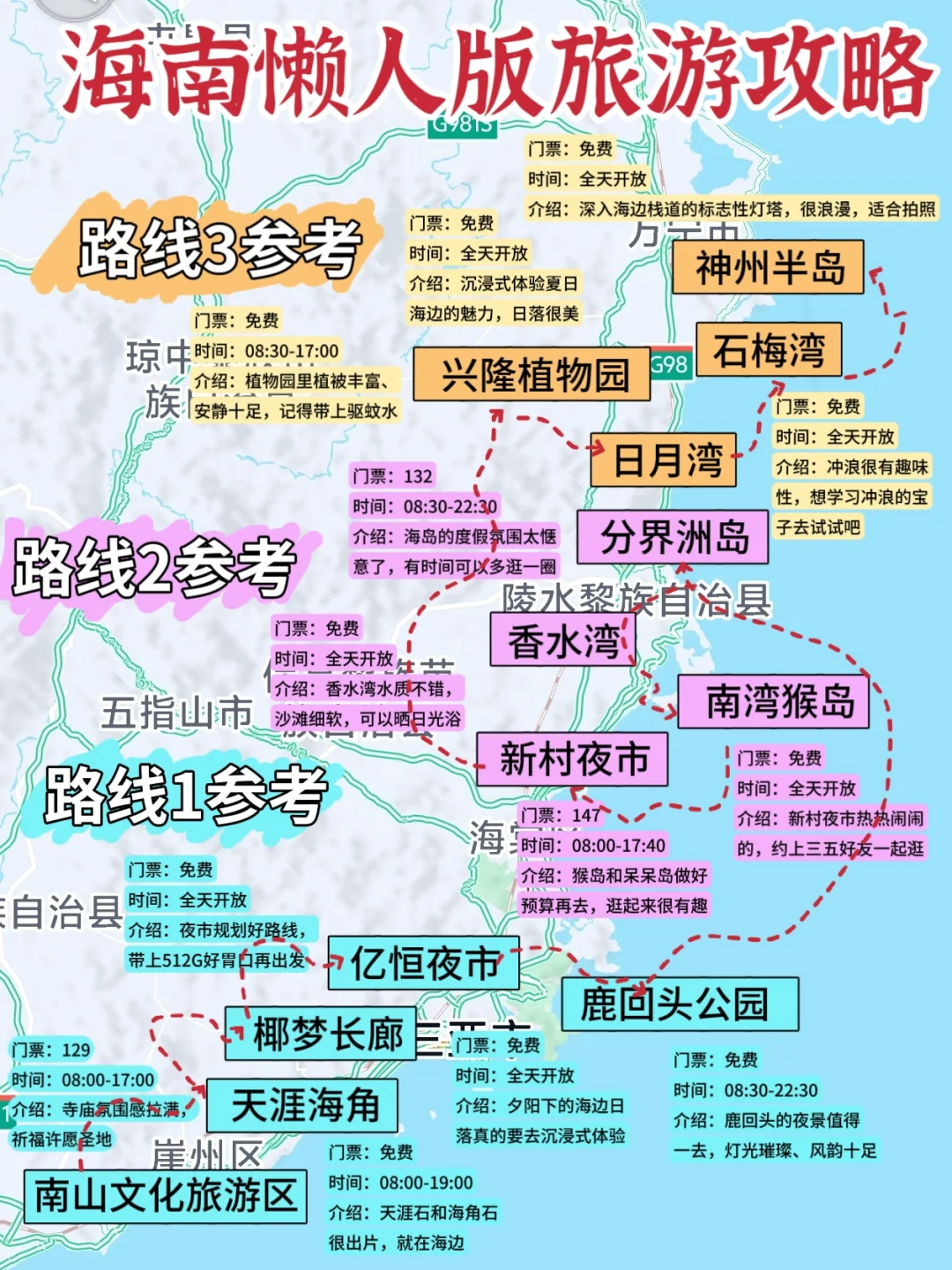 海南懒人版旅游攻略做好啦！主打省心省力