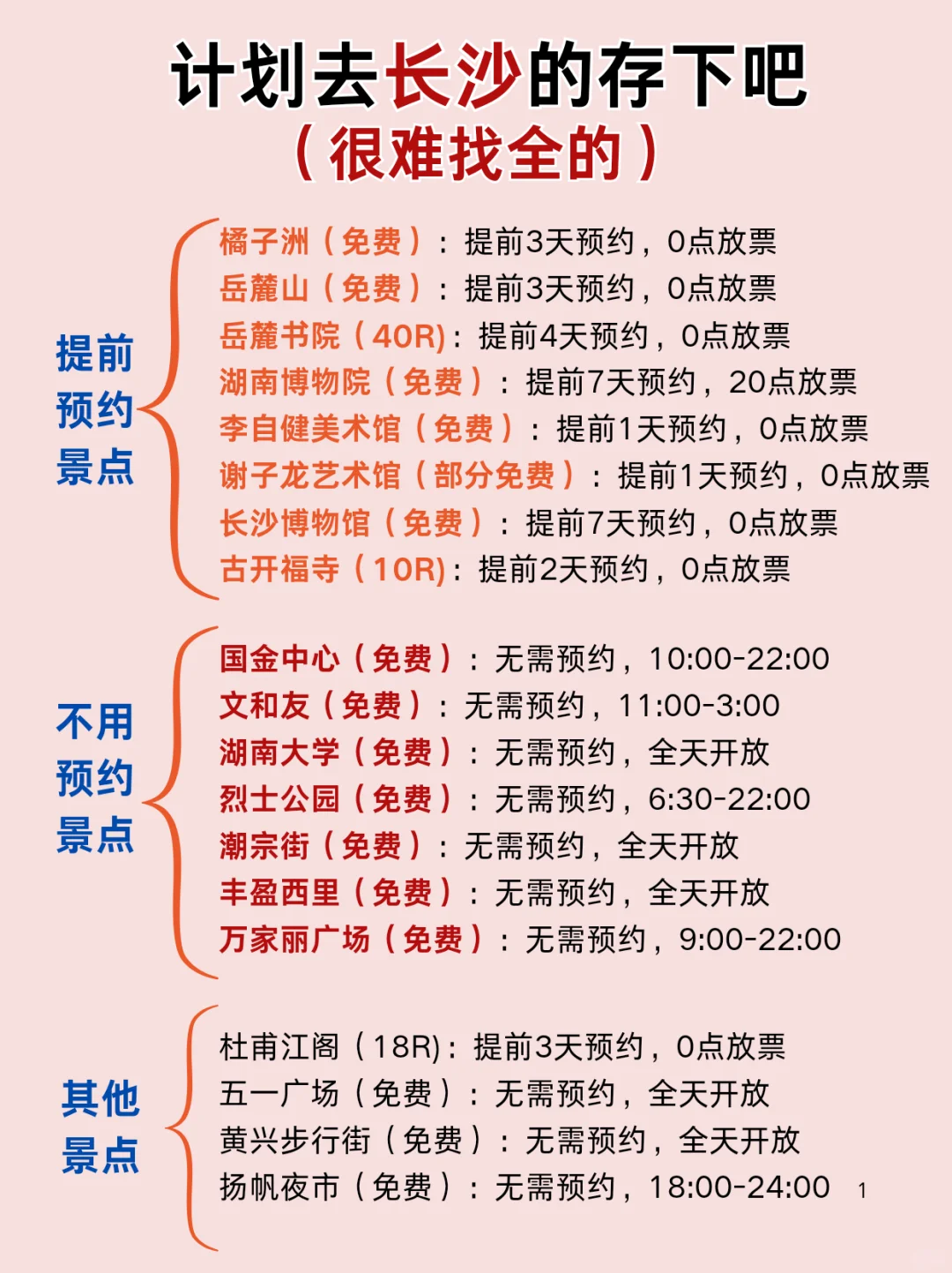 长沙景点要记得预约❗️不预约真的进不去😭