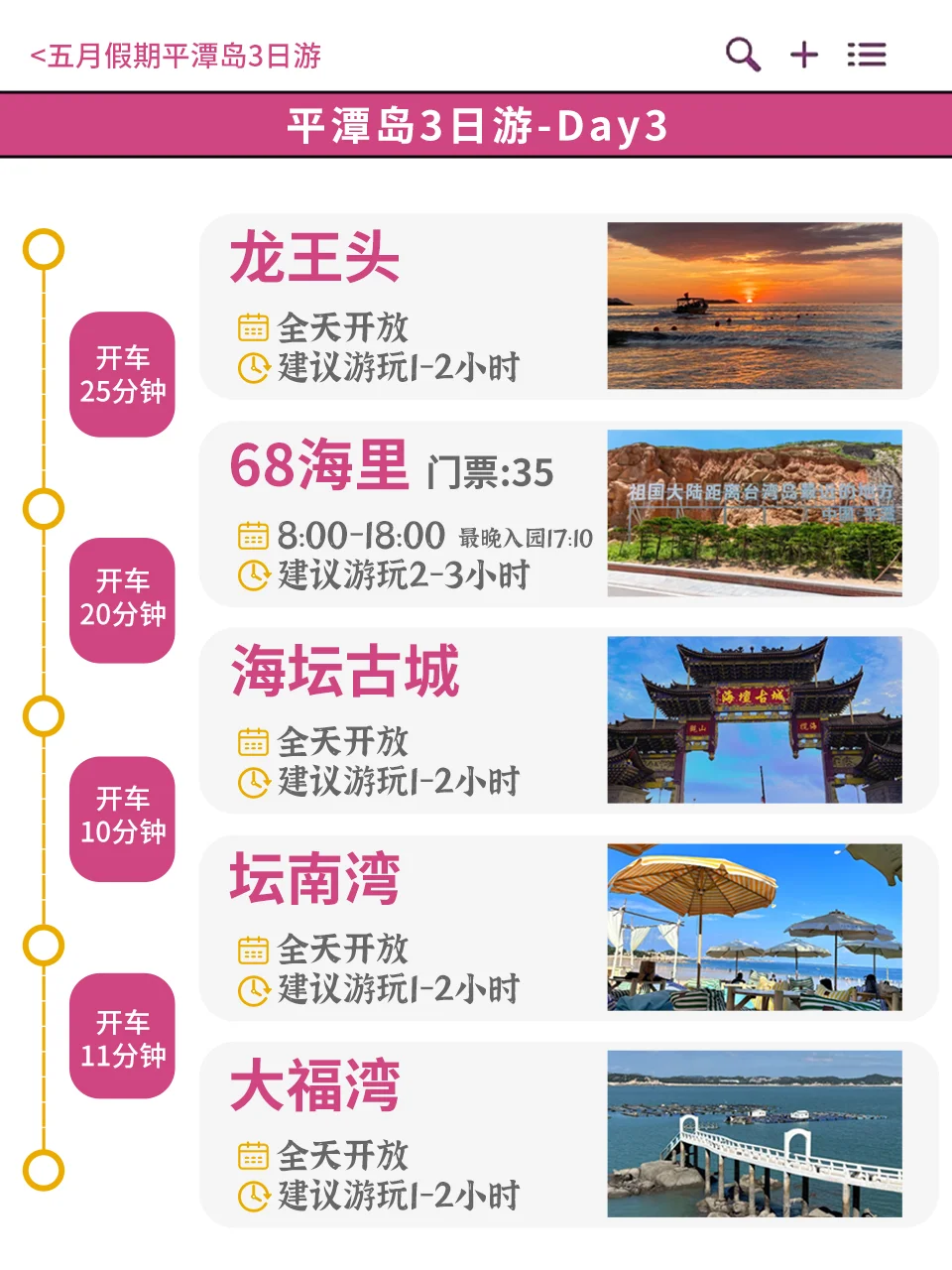 说真的，平潭没必要每个景点都去....