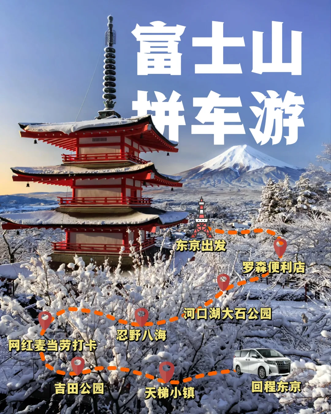 🚗富士山拼车游 | 一站式打卡绝美景点