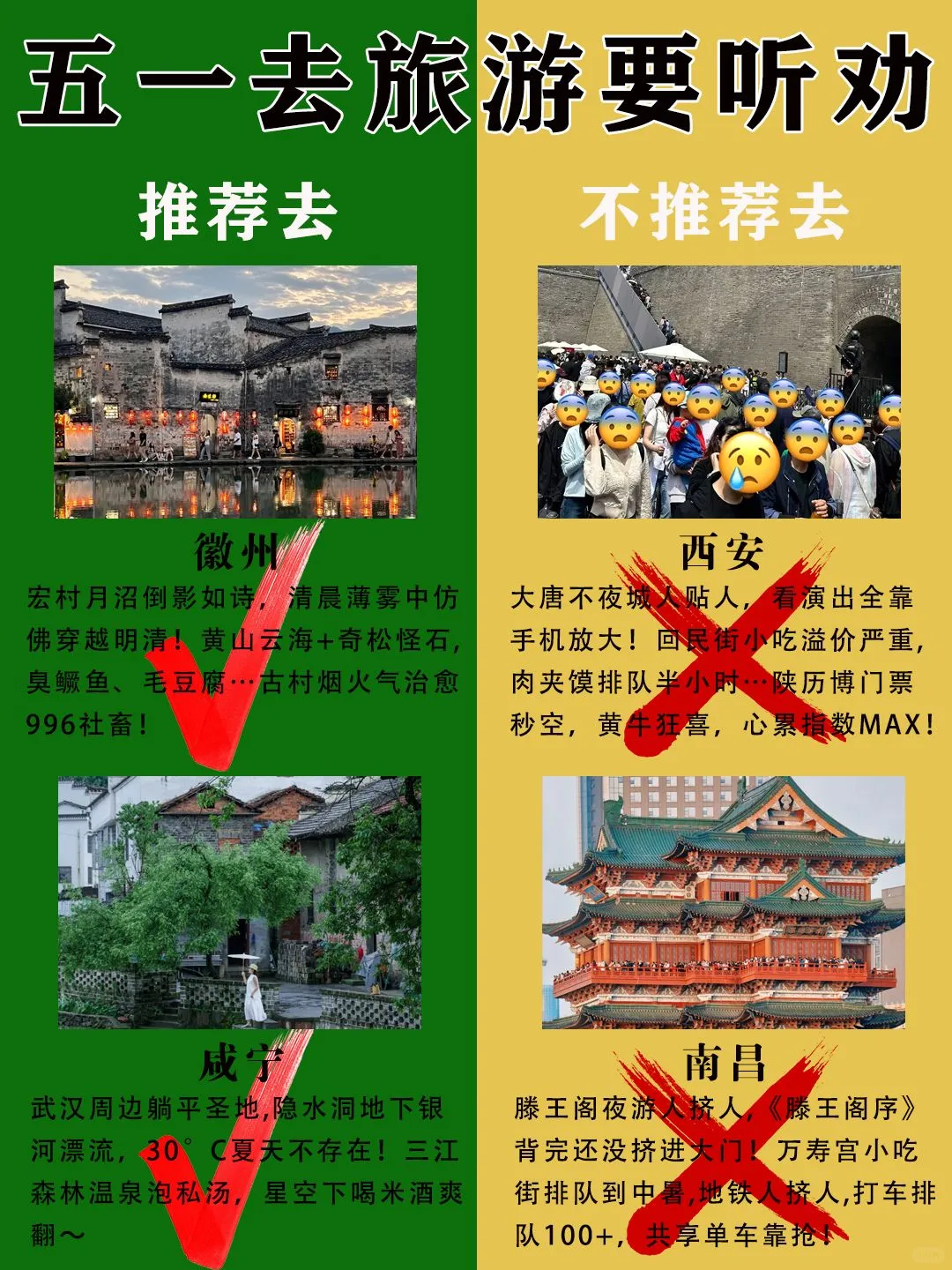 💚五一旅行终极红黑榜！冷门VS爆款