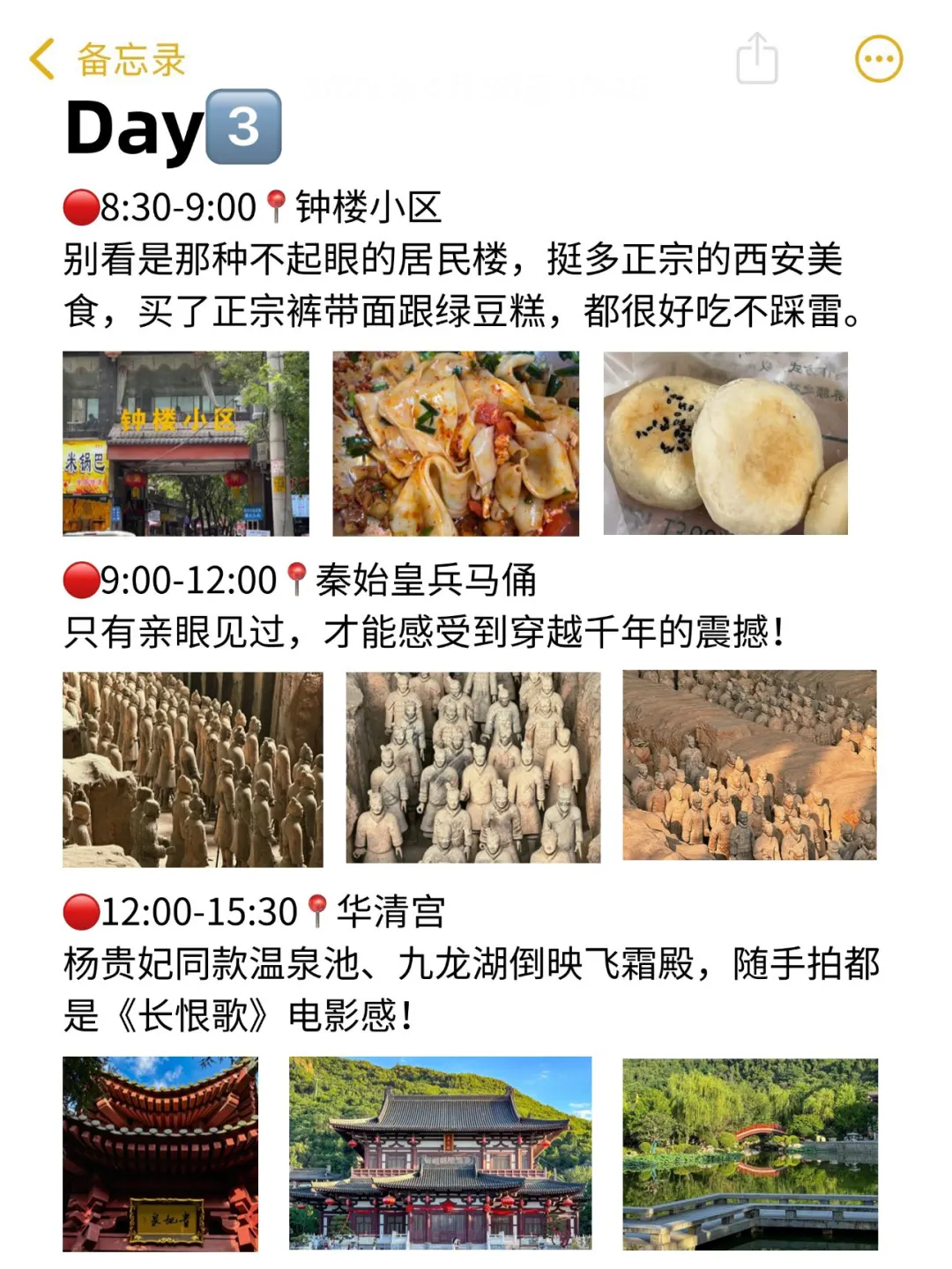 本J人对自己做的西安旅游复盘甚是满意…