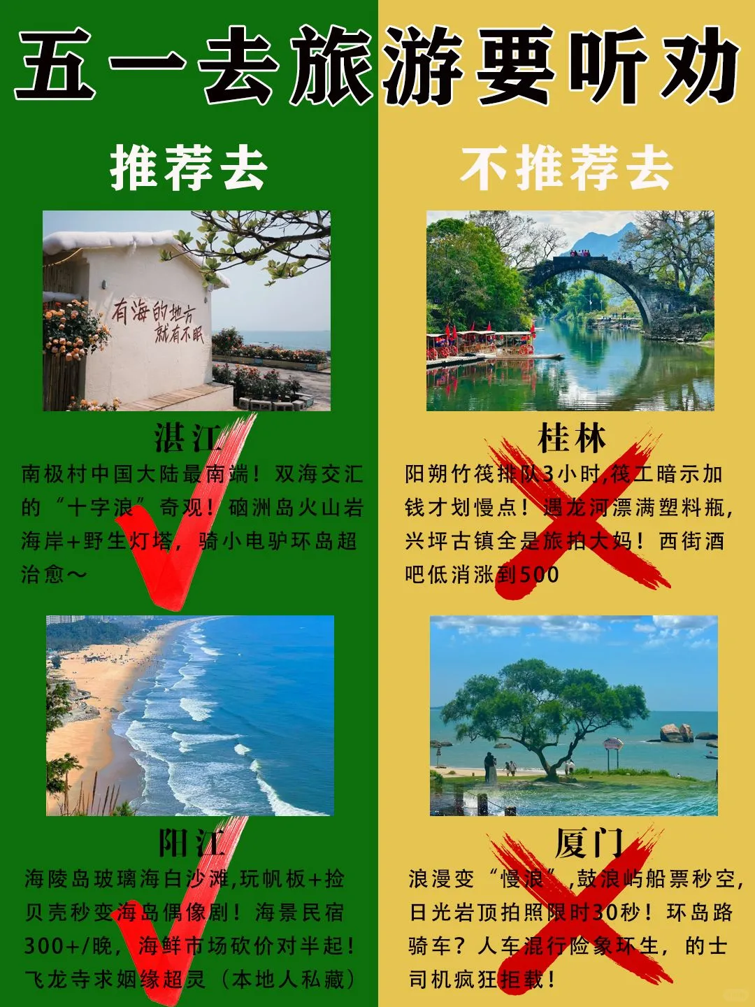 💚五一旅行终极红黑榜！冷门VS爆款